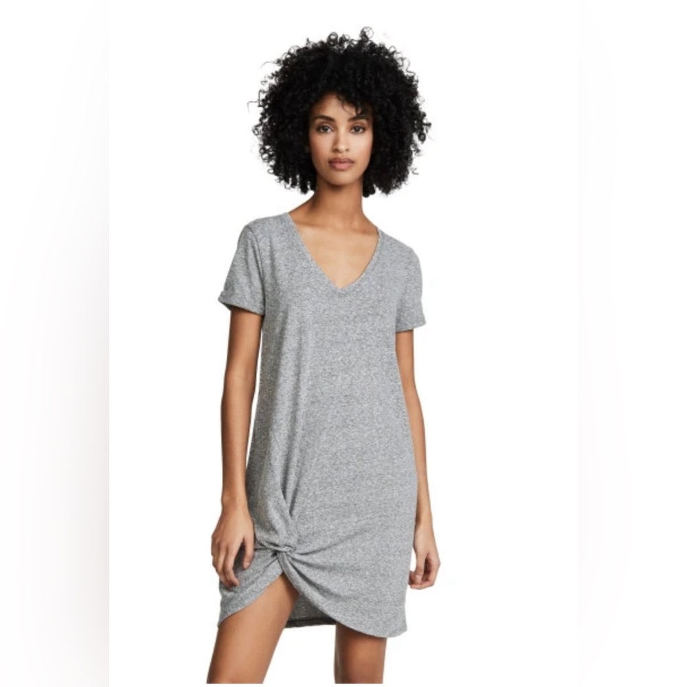 Z Supply Side Knot Dress Heather Grey M
